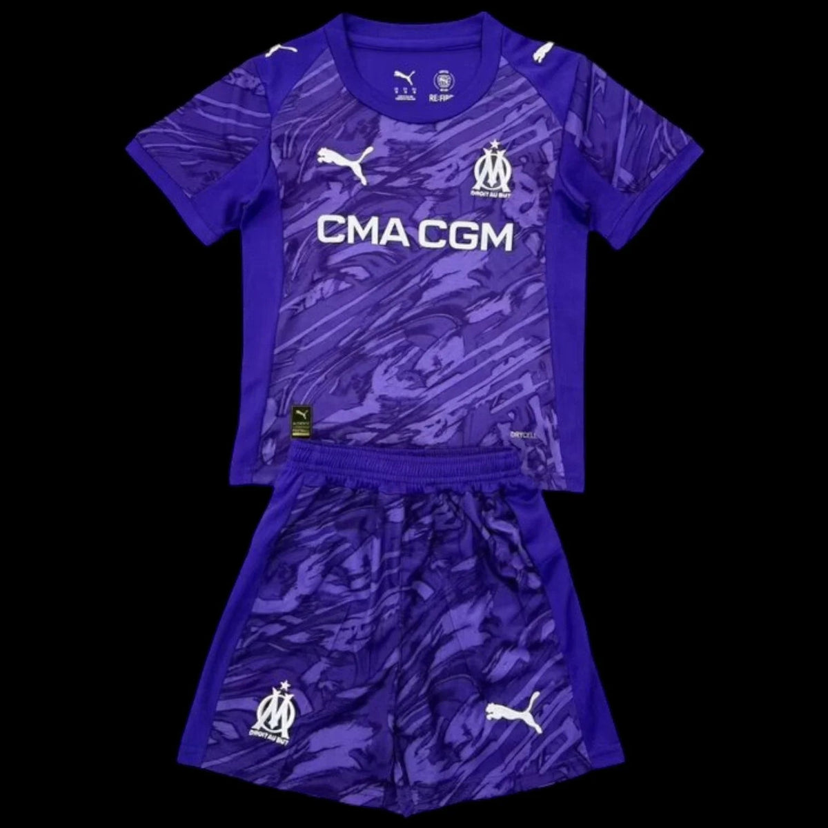 Maillot enfant Olympique de Marseille 25/26 version fan — vue face