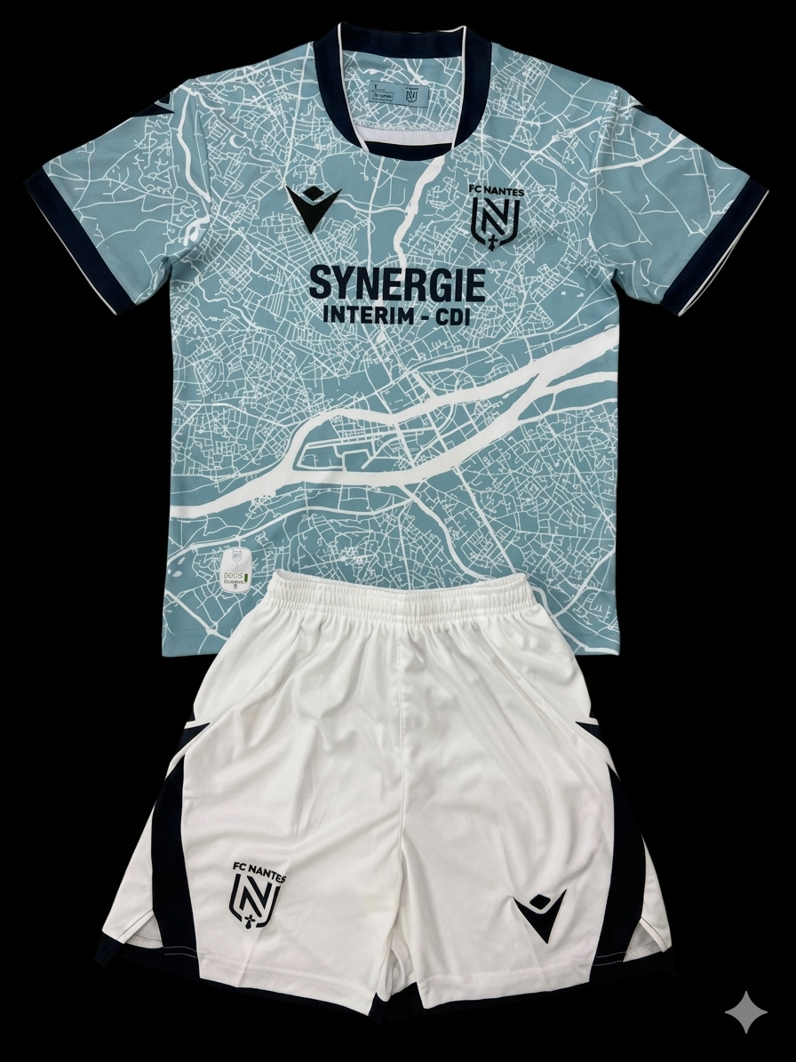 Maillot enfant Nantes 25/26 version fan — vue face