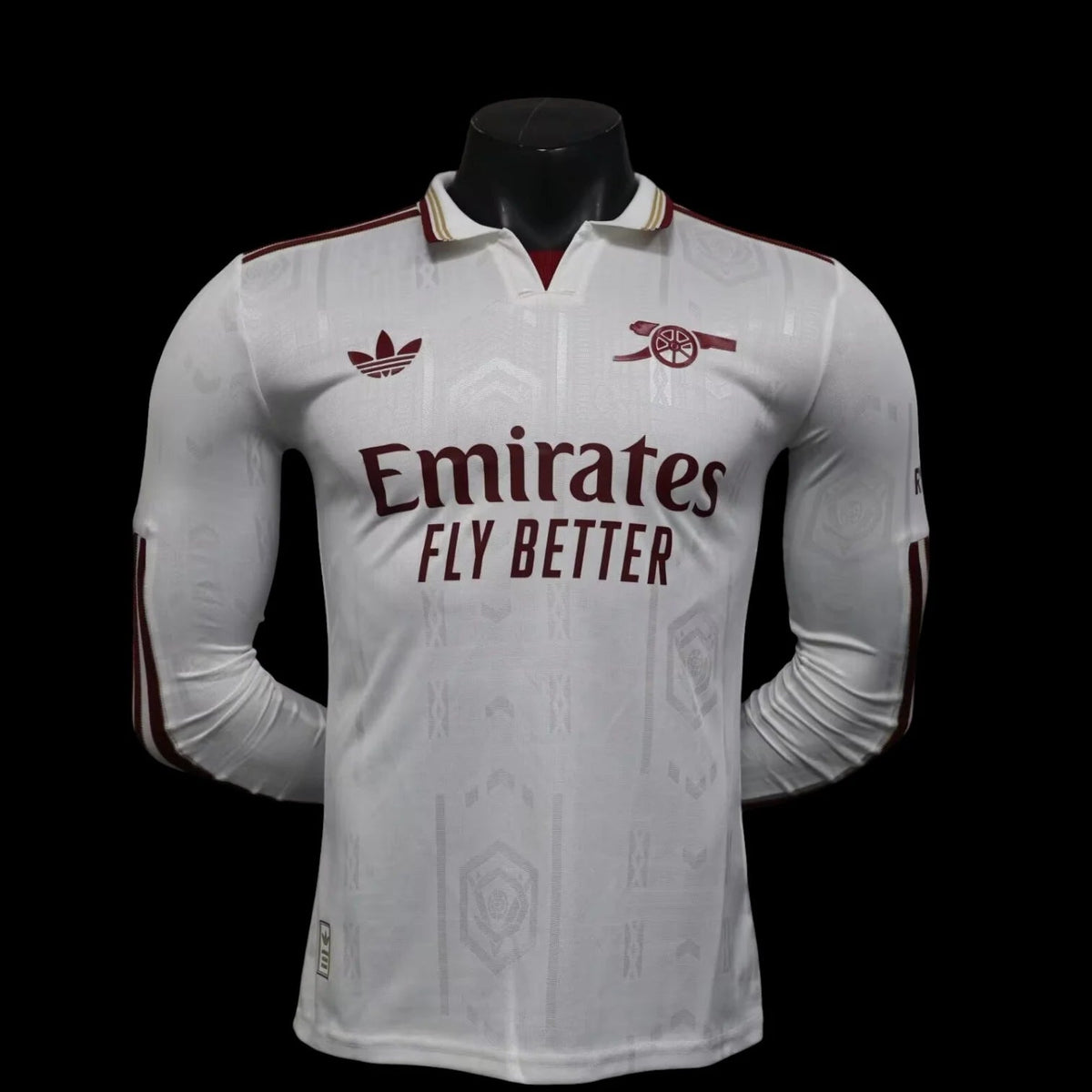 Maillot manches longues Arsenal 25/26 version joueur — vue face