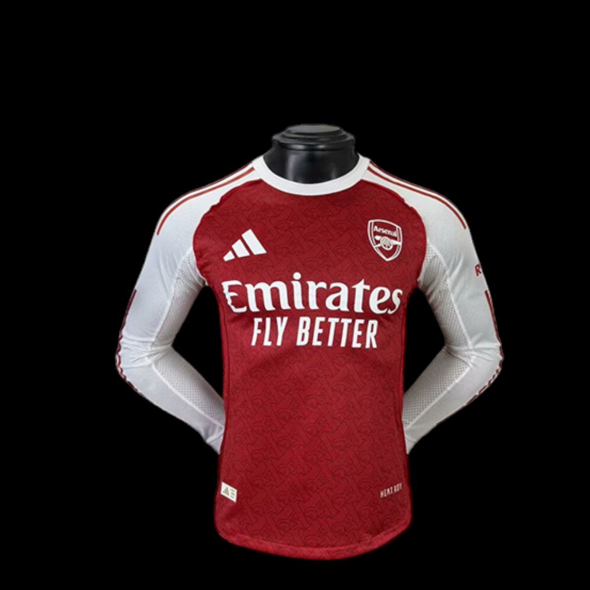 Maillot manches longues Arsenal 25/26 version joueur — vue face