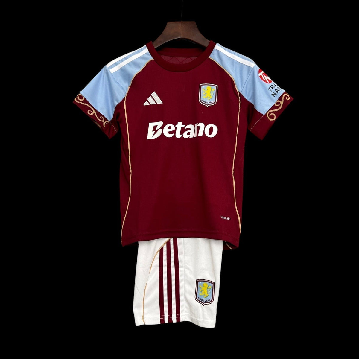 Maillot enfant Aston Villa 25/26 version fan — vue face
