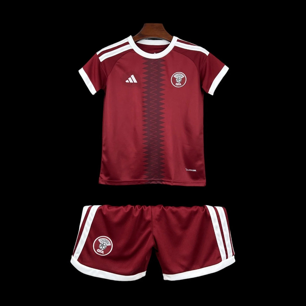 Maillot enfant Qatar 26/27 version fan — vue face