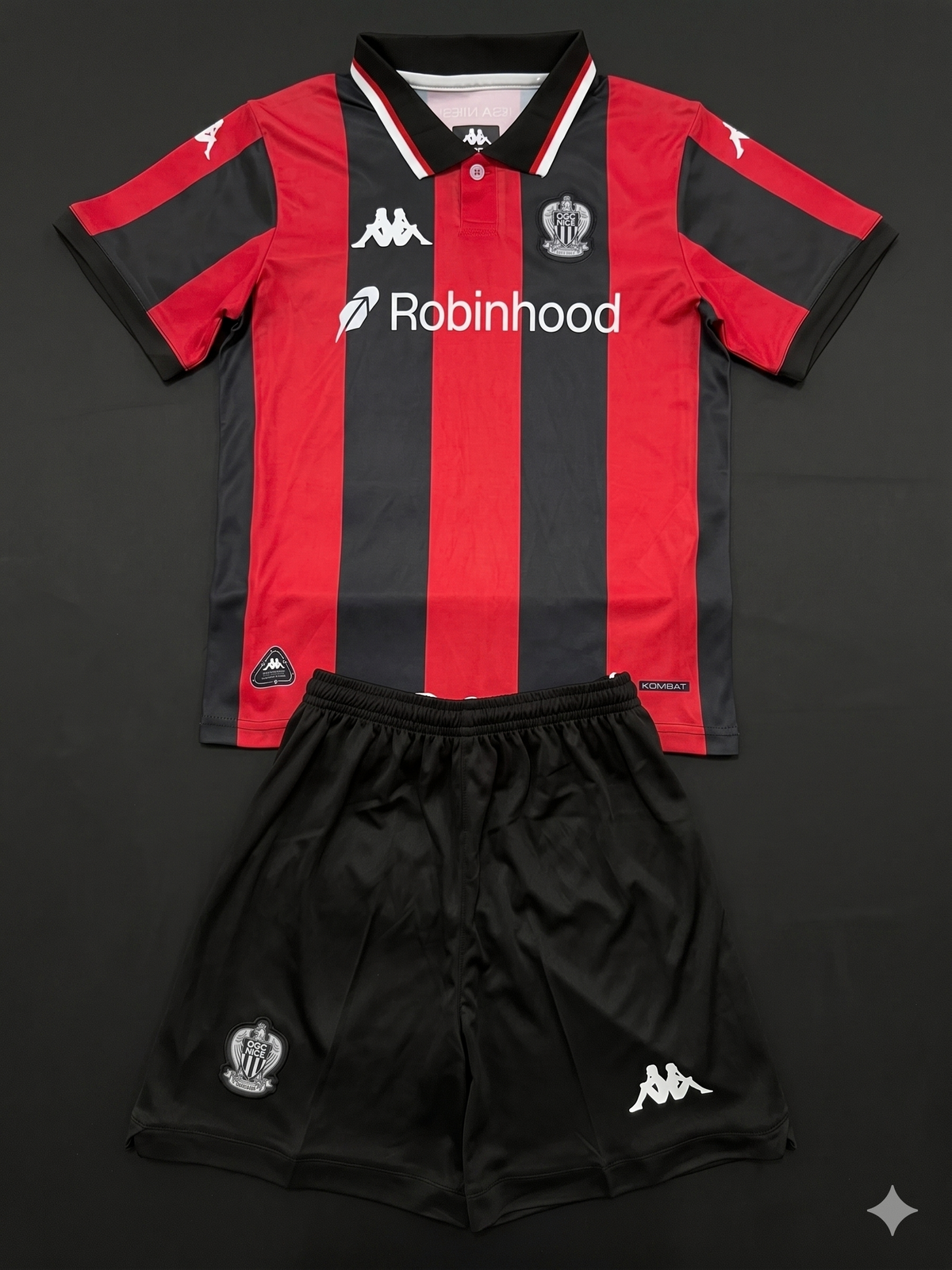 Maillot enfant OGC Nice 25/26 version fan — vue face