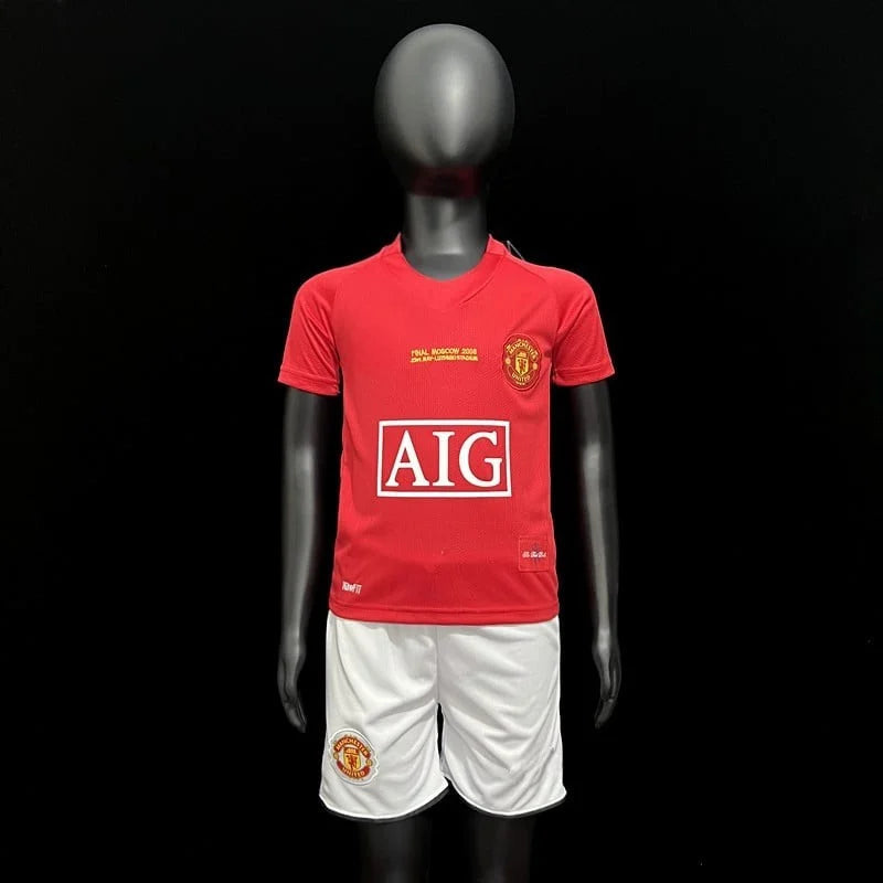 Maillot enfant Manchester United 07/08 version fan — vue face