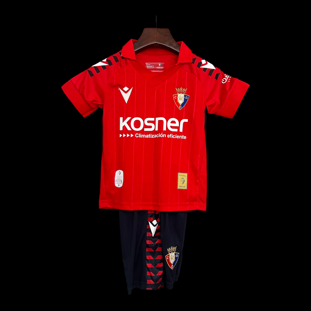 Maillot enfant Osasuna 25/26 version fan — vue face