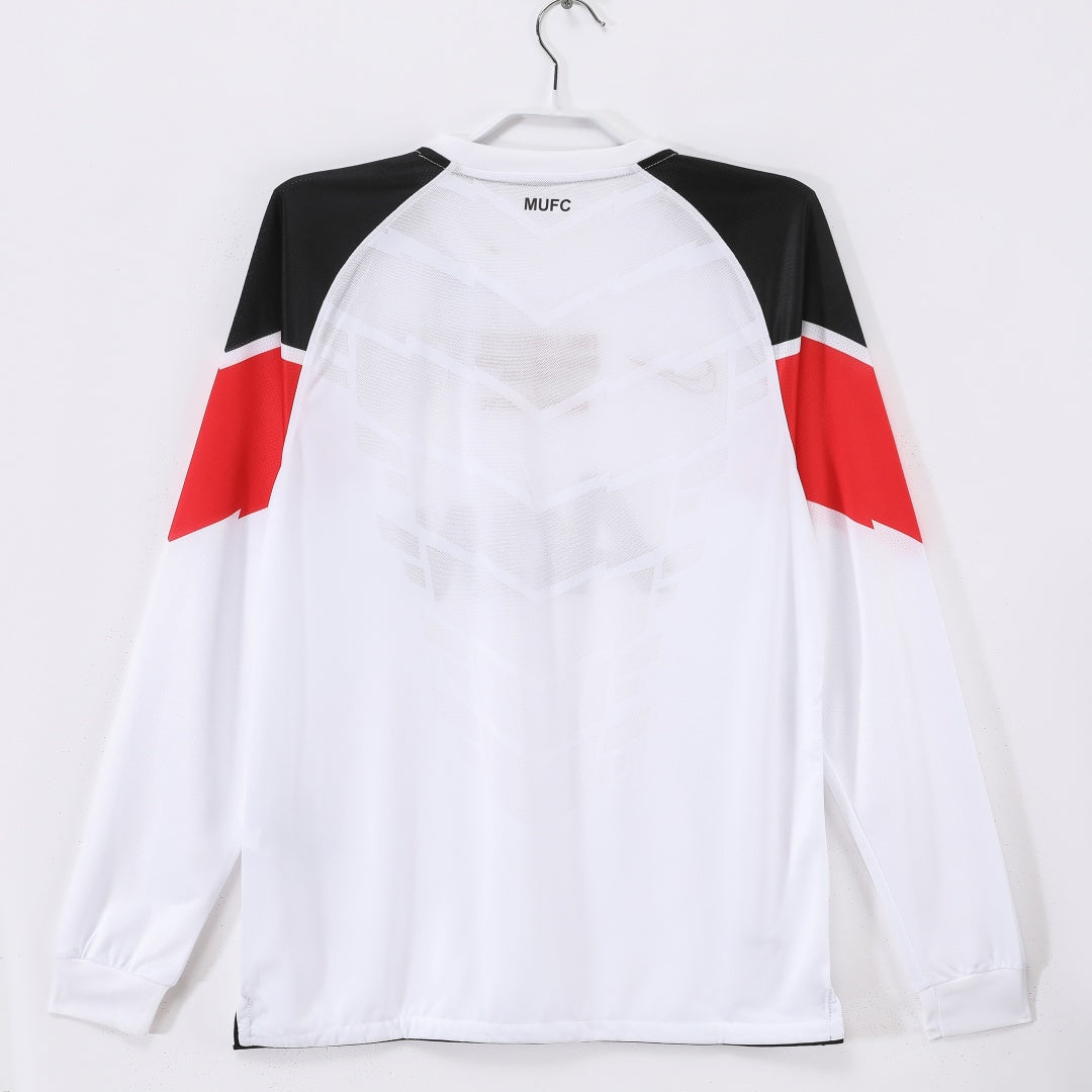 Maillot manches longues Manchester United 10/11 version fan — vue dos