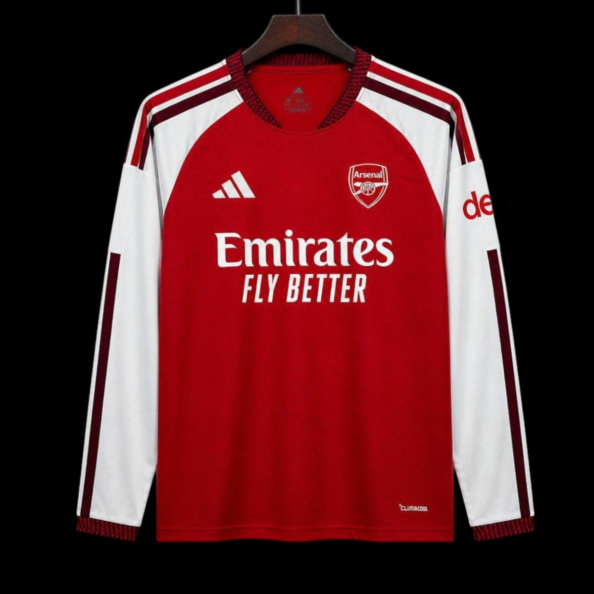 Maillot manches longues Arsenal 26/27 version fan — vue face