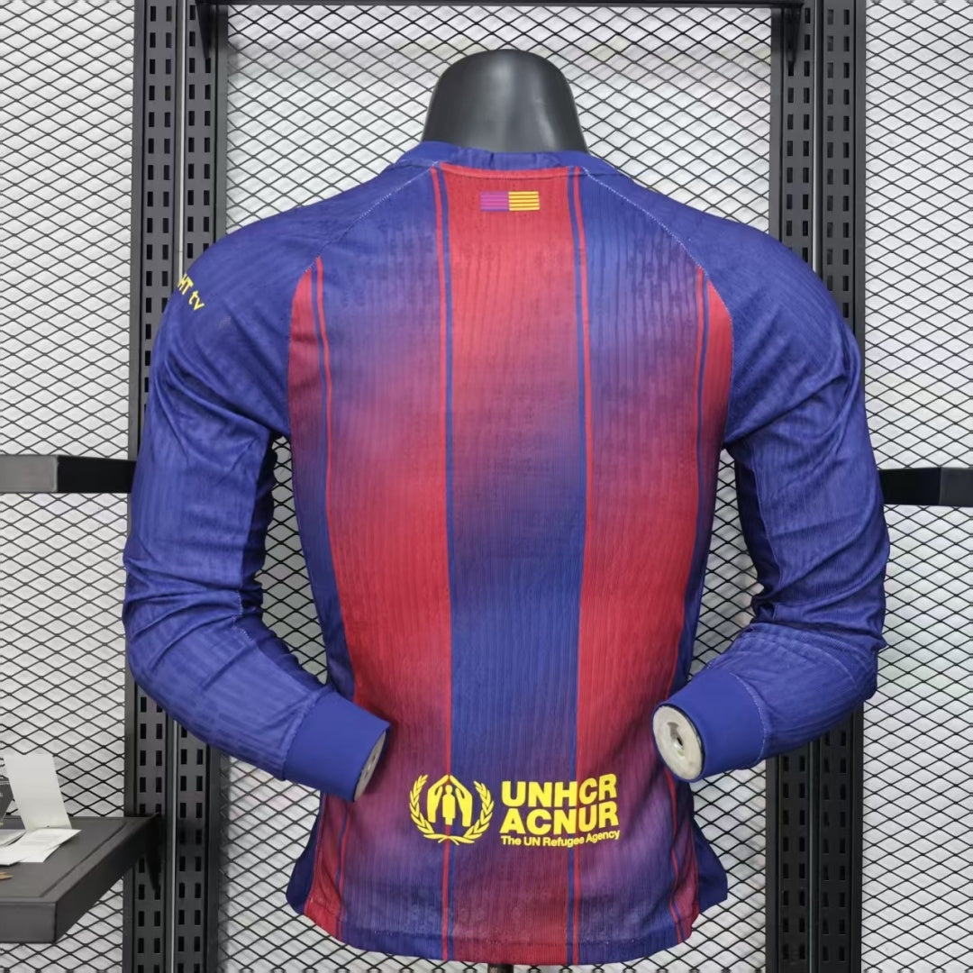 Maillot manches longues FC Barcelone 25/26 version joueur — vue dos