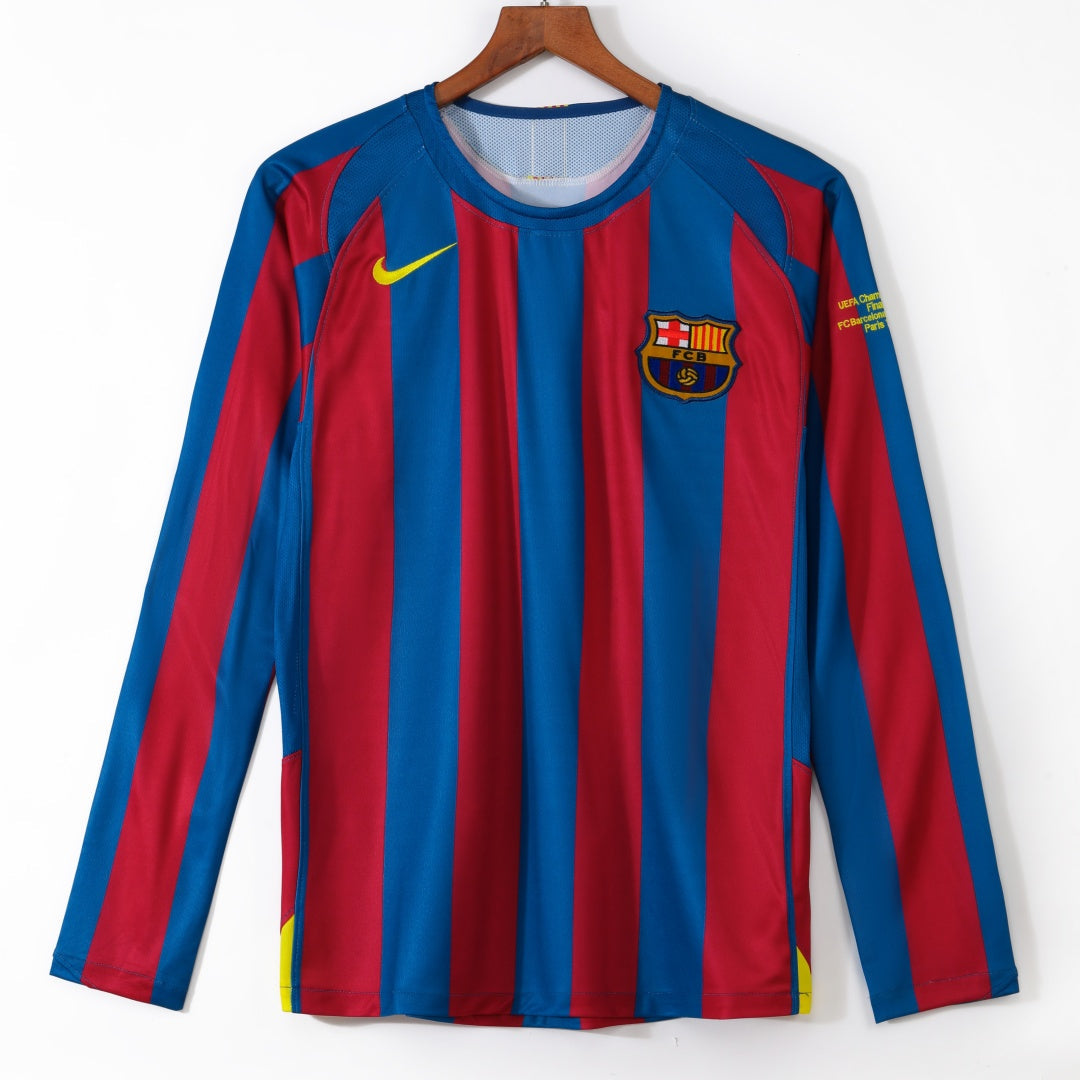 Maillot manches longues FC Barcelone 05/06 version fan — vue face