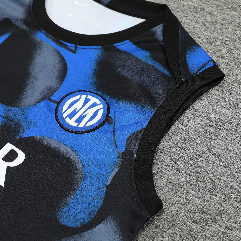 Ensemble Débardeur Inter Milan Noir & Bleu 24/25