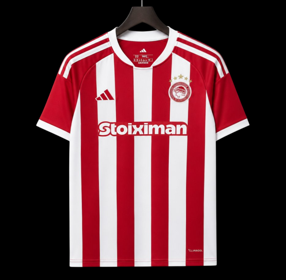Maillot Olympiacos 26/27 version fan — vue face
