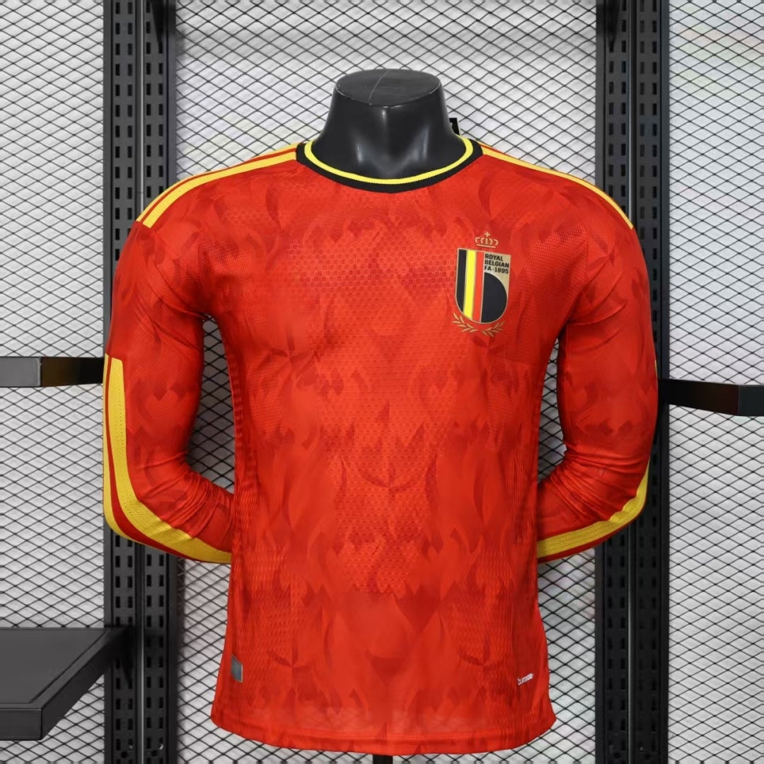 Maillot manches longues Belgique 25/26 version joueur — vue face