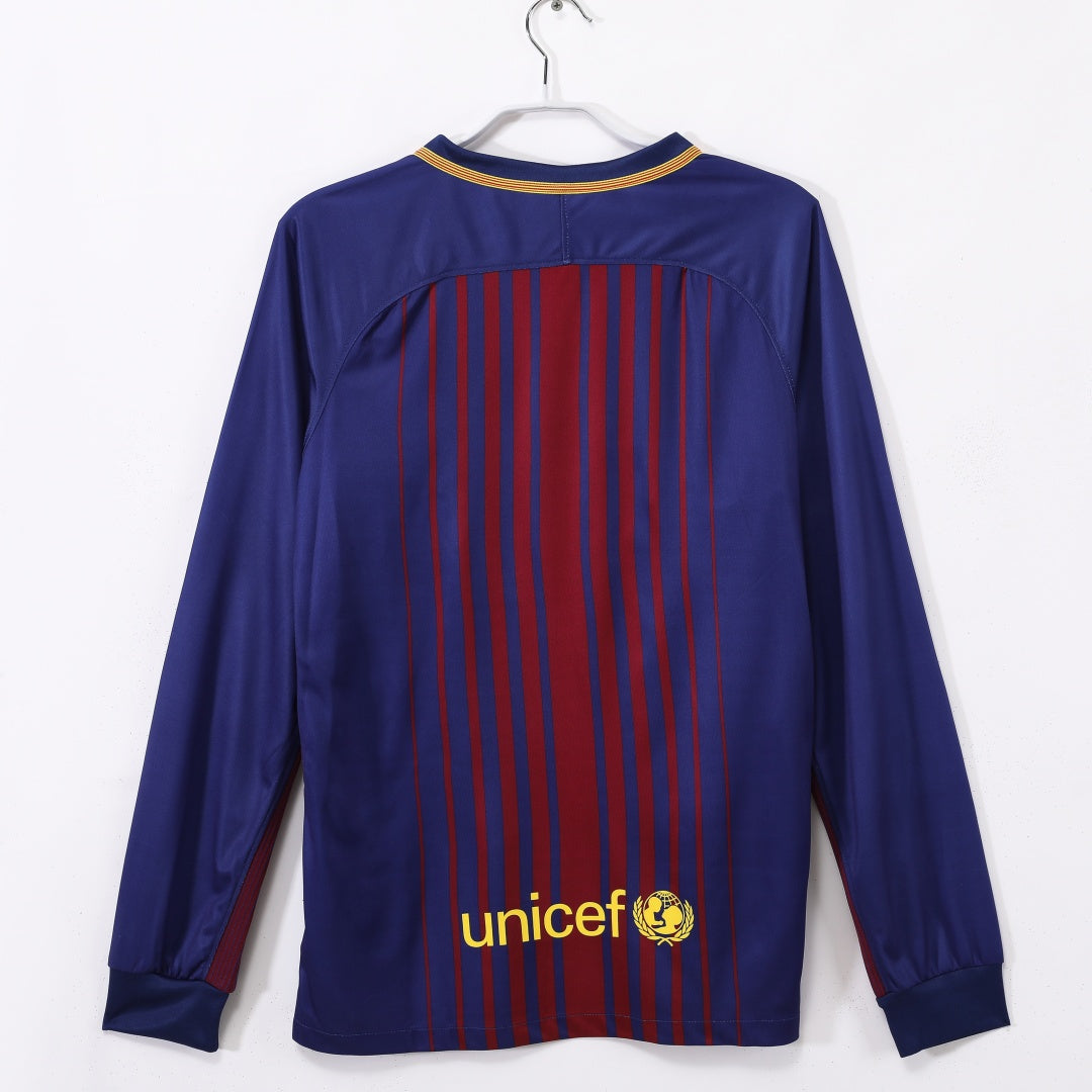 Maillot manches longues FC Barcelone 17/18 version fan — vue dos