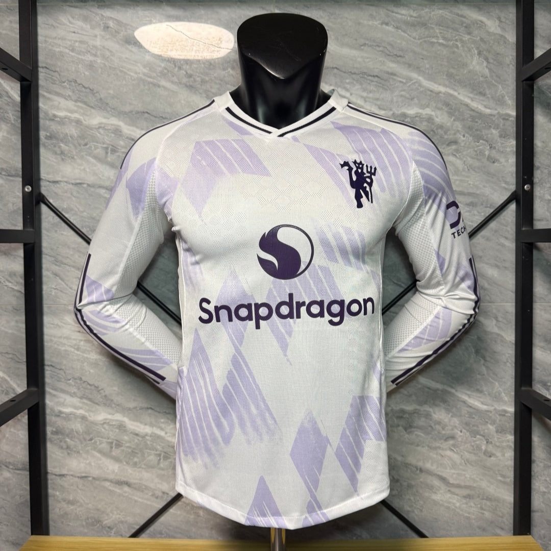 Maillot manches longues Manchester United 25/26 version joueur — vue face