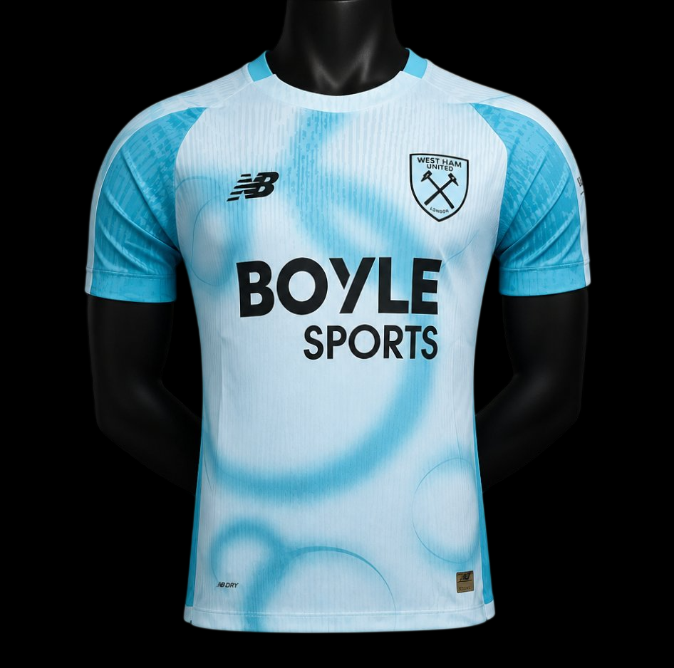 Maillot West Ham 26/27 version joueur — vue face