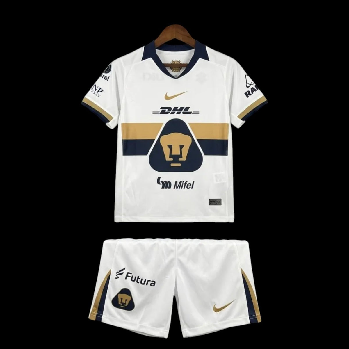 Maillot enfant Pumas UNAM 25/26 version fan — vue face