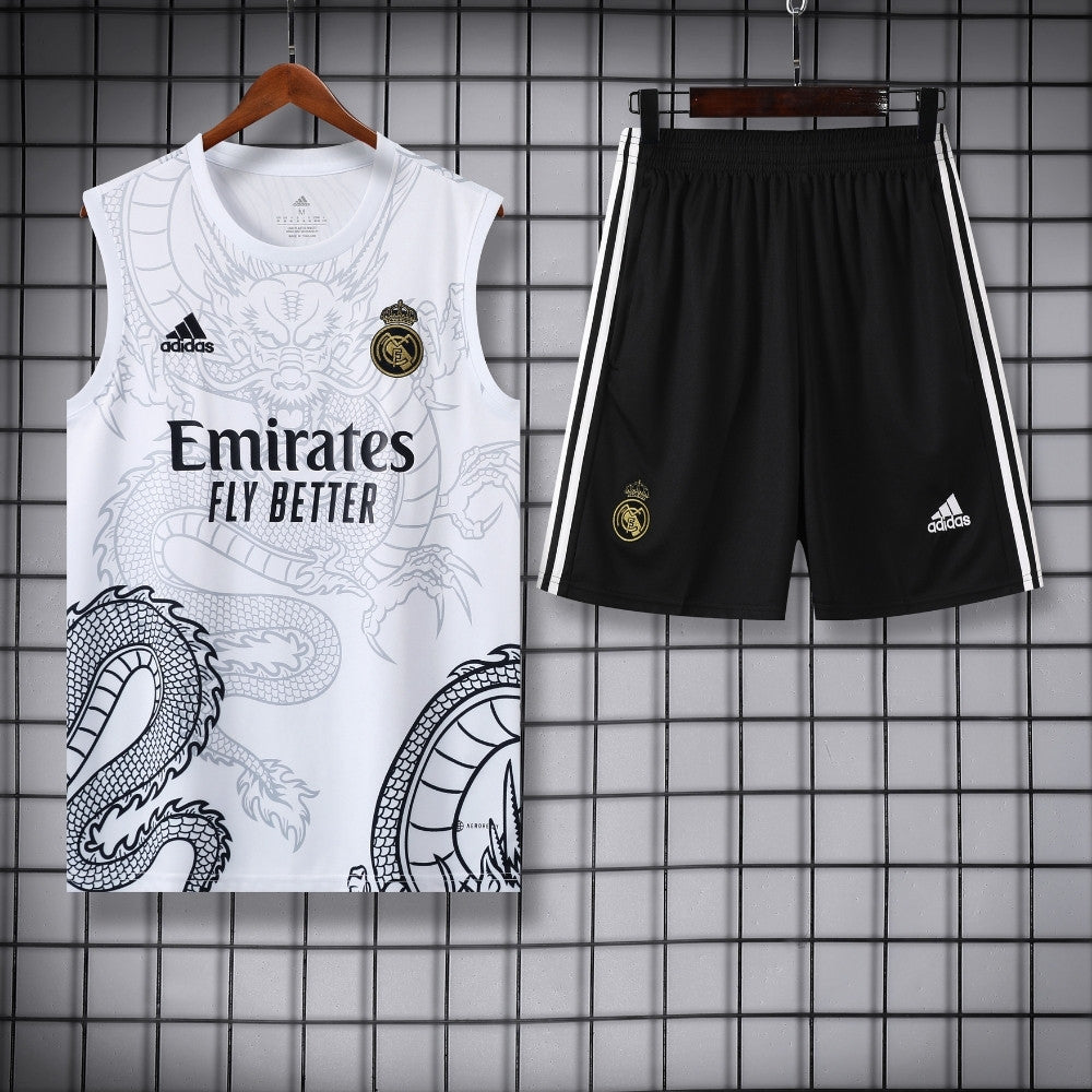 Ensemble Débardeur Real Madrid Concept Dragon Blanc 24/25