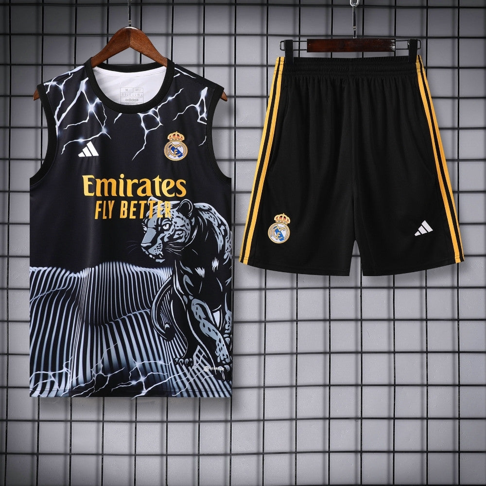 Ensemble Débardeur Real Madrid Concept Panthère Noir 24/25