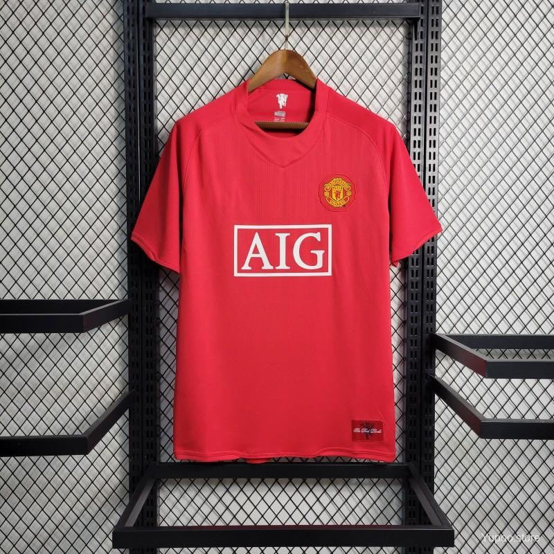 Maillot Manchester United 2007 version fan — vue dos