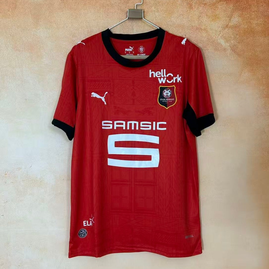 Maillot Rennes 25/26 version fan — vue face
