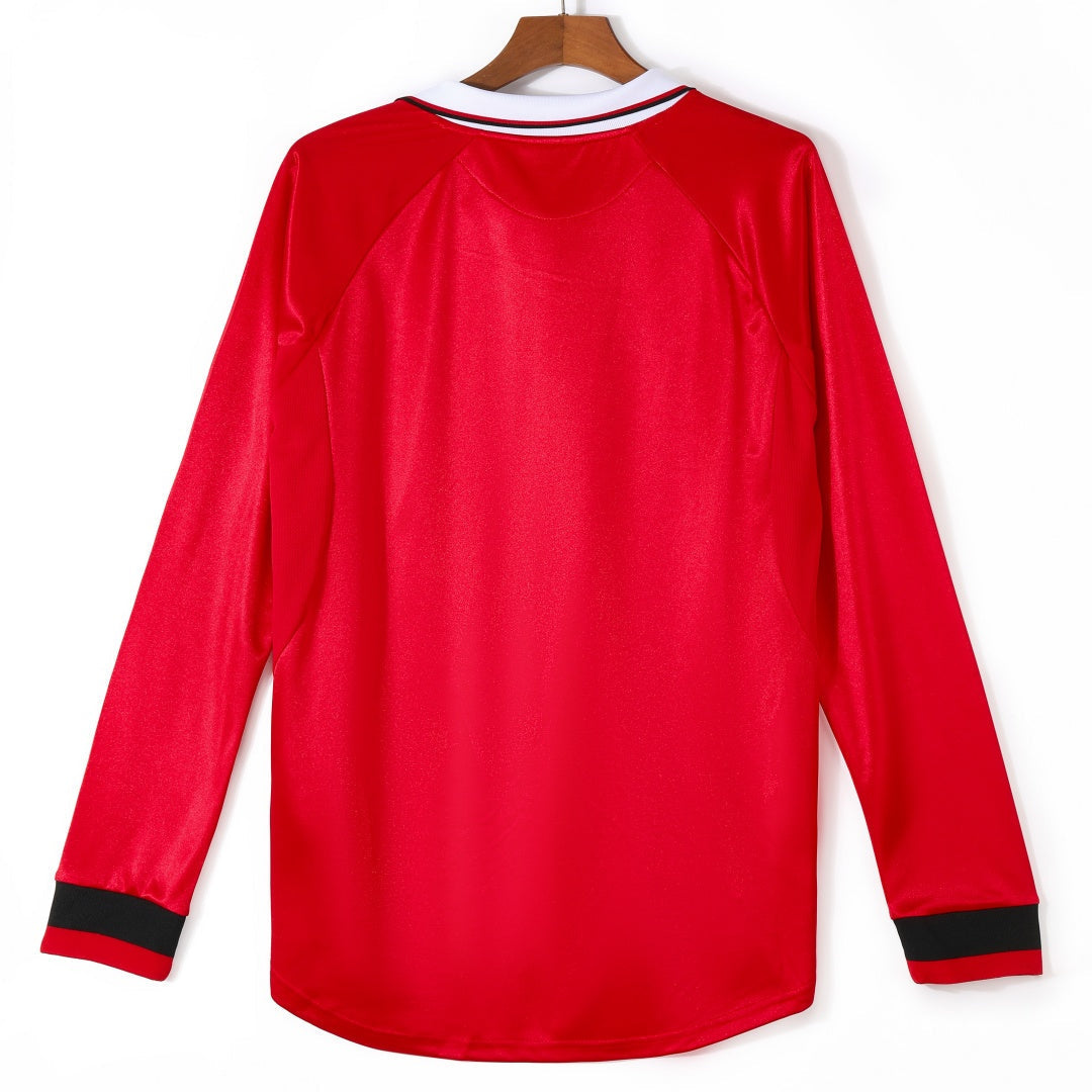 Maillot manches longues Manchester United 99/00 version fan — vue dos