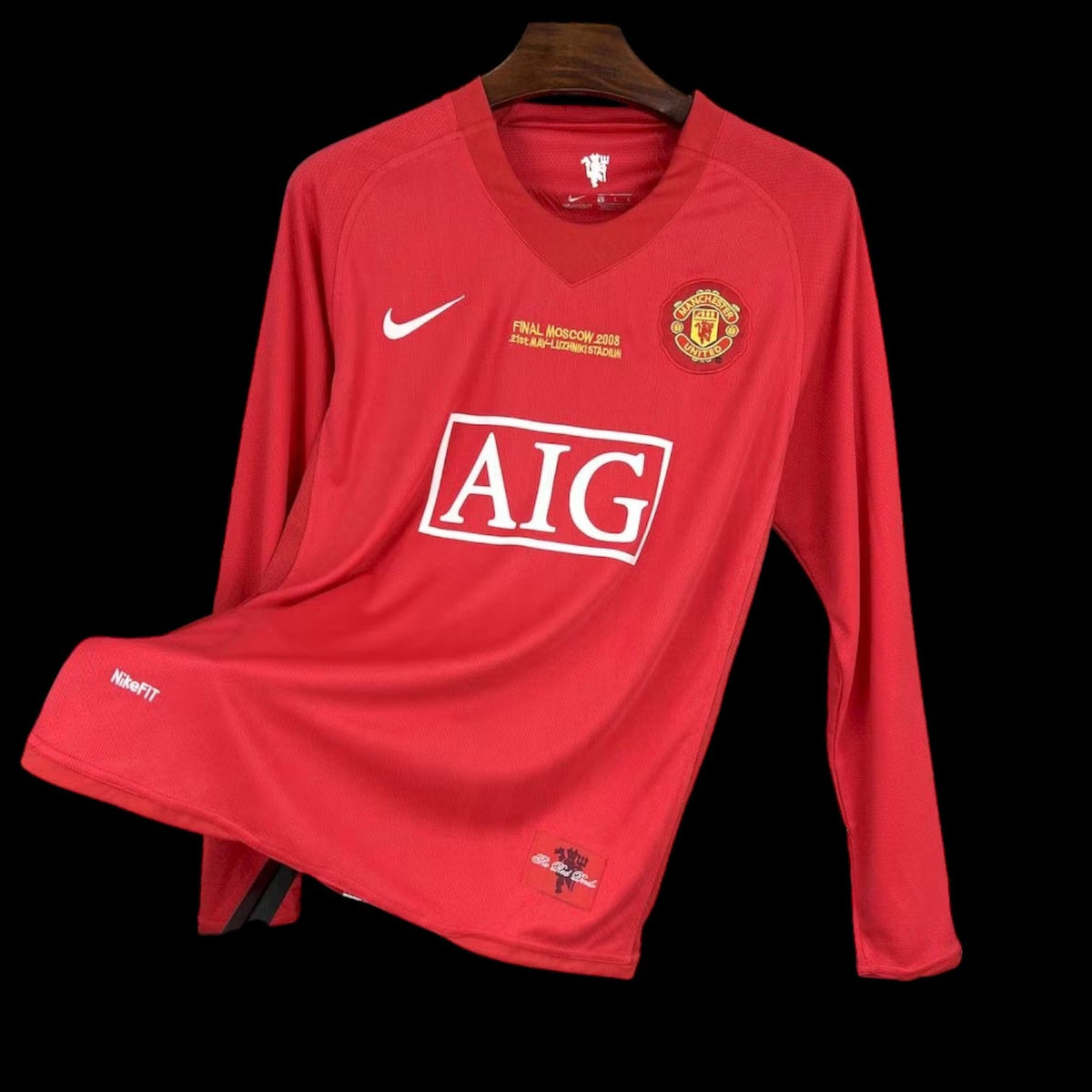 Maillot manches longues Manchester United 2007 version fan — vue face