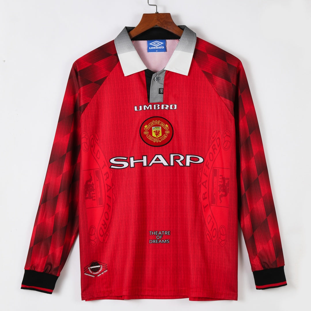 Maillot manches longues Manchester United 96/97 version fan — vue face