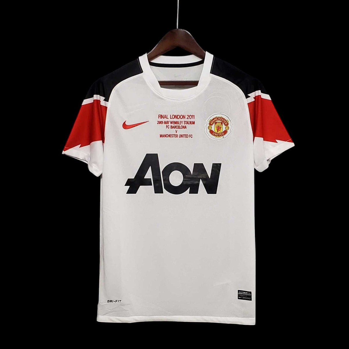 Maillot Manchester United 10/11 version fan — vue face