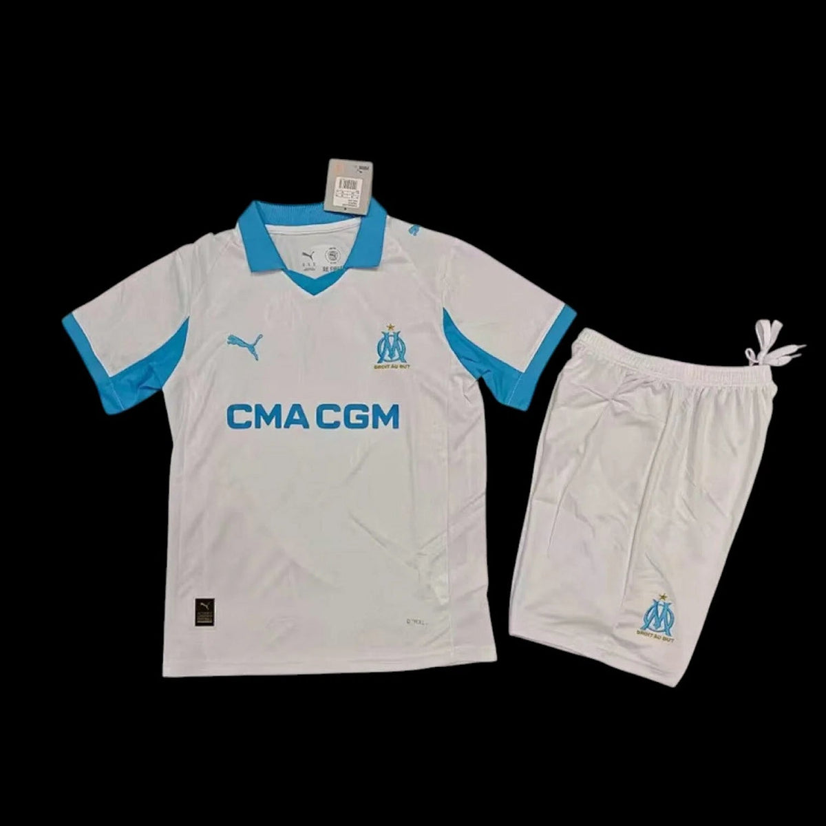 Maillot enfant Olympique de Marseille 25/26 version fan — vue face