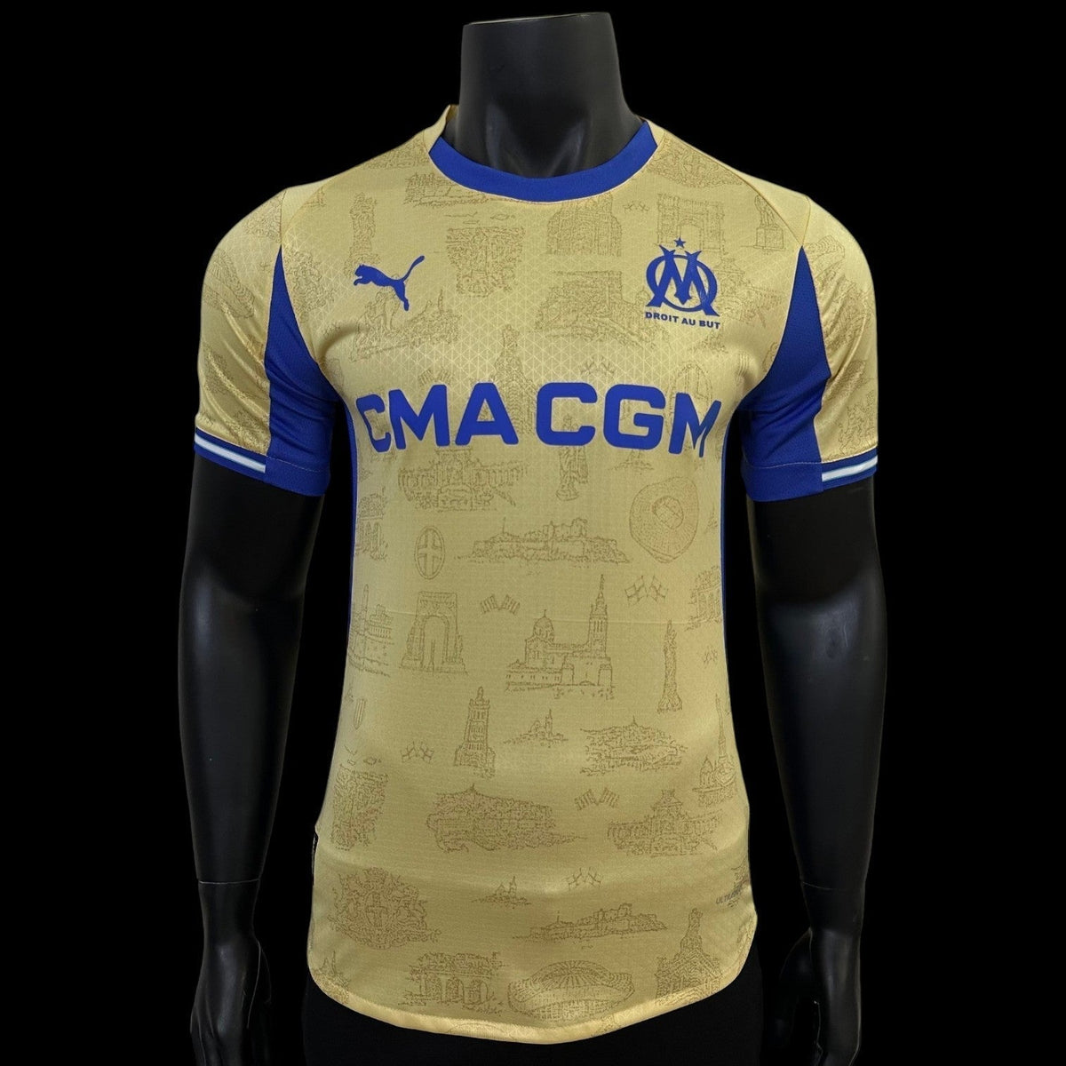 Maillot Olympique de Marseille 25/26 version joueur — vue face