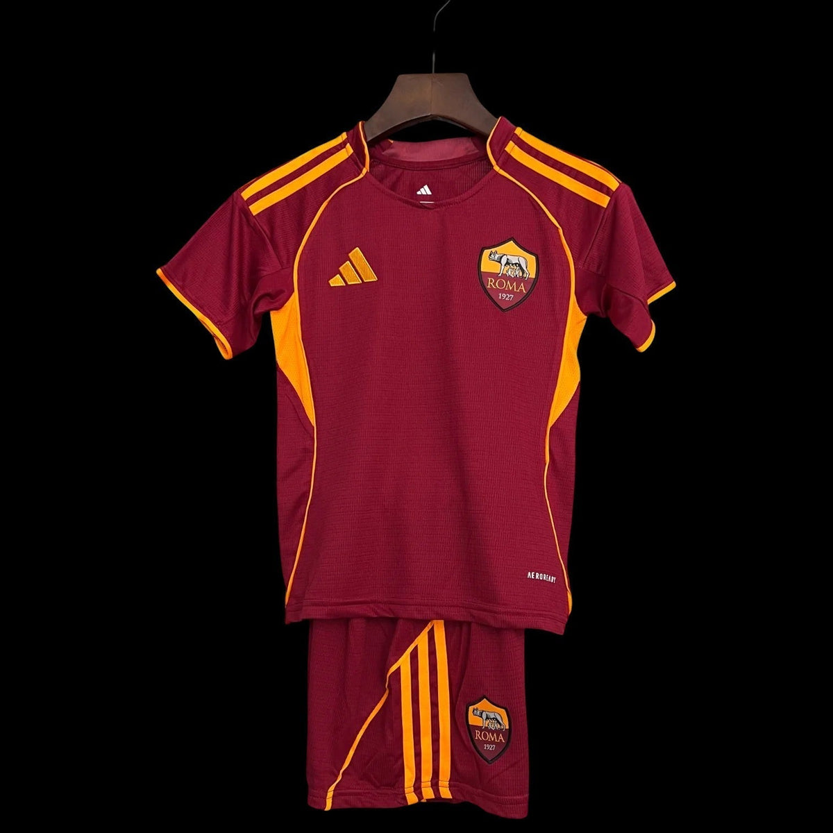 Maillot enfant AS Roma 25/26 version fan — vue face