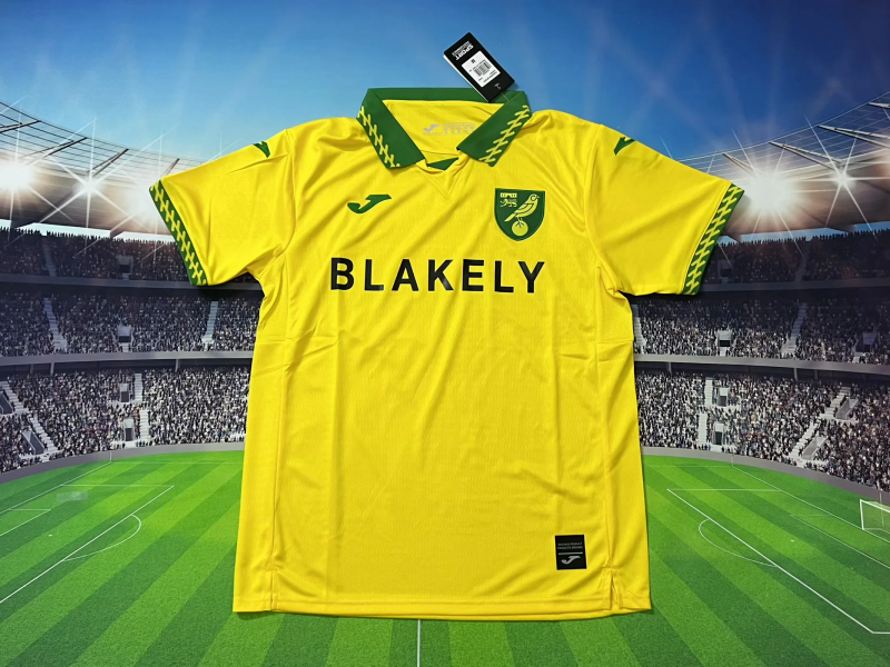 Maillot Norwich 25/26 version fan — vue face