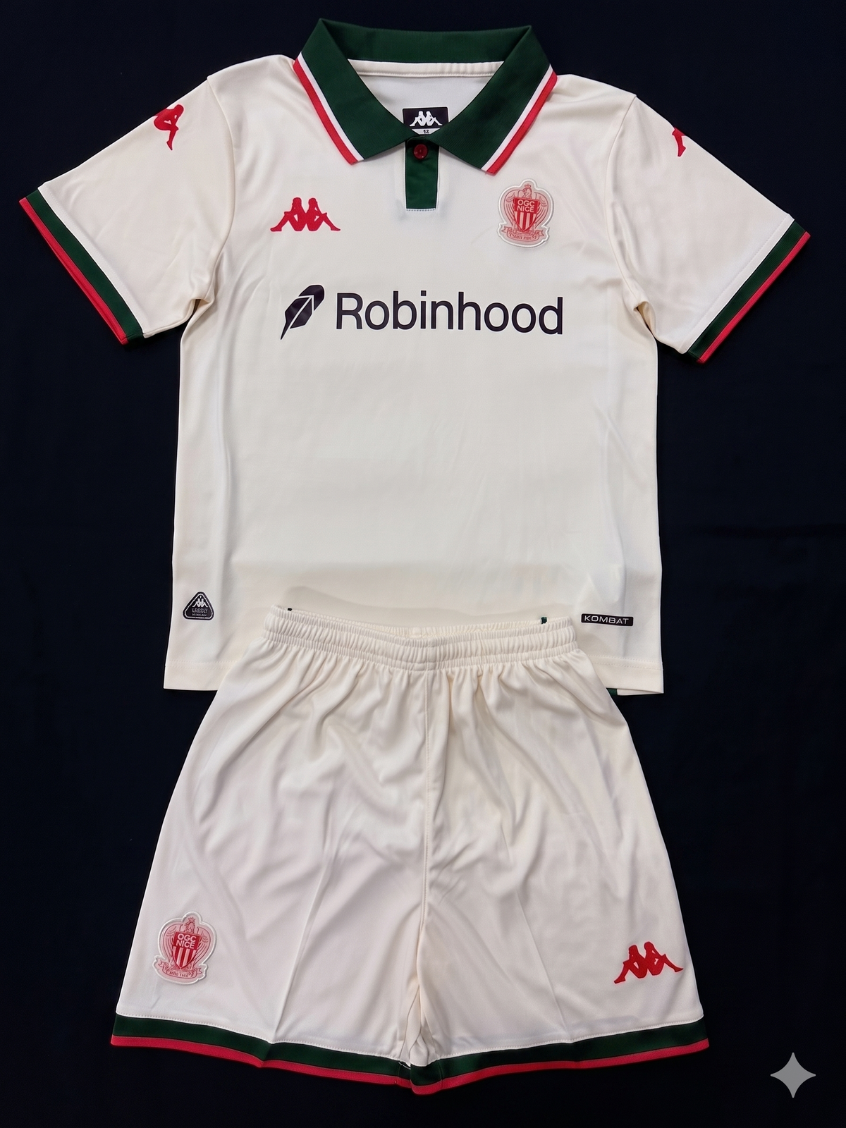 Maillot enfant OGC Nice 25/26 version fan — vue face