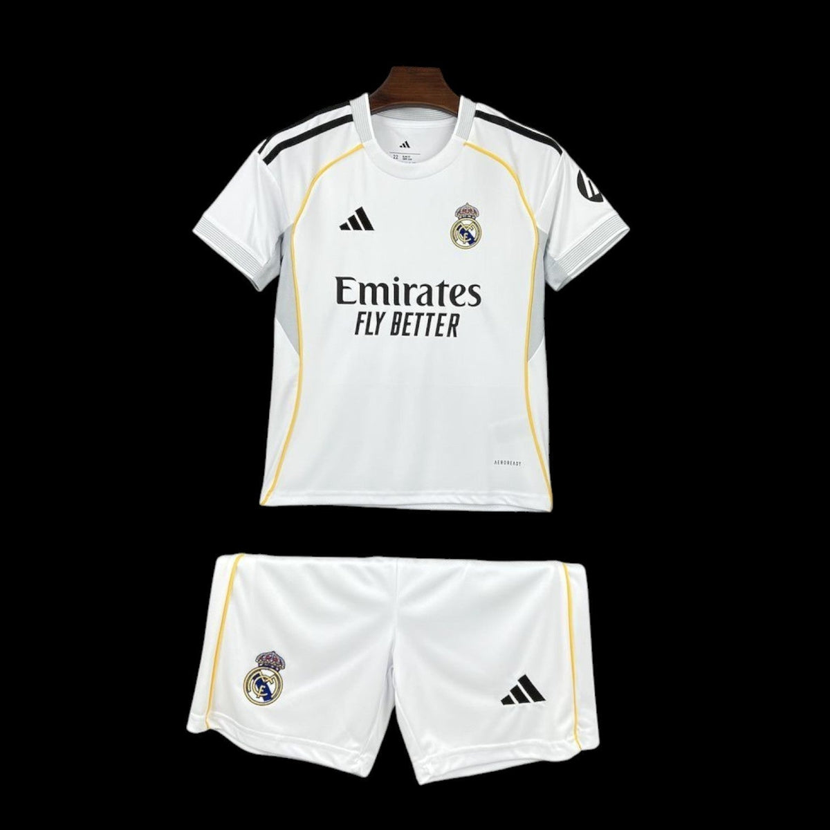 Maillot enfant Real Madrid 25/26 version fan — vue face