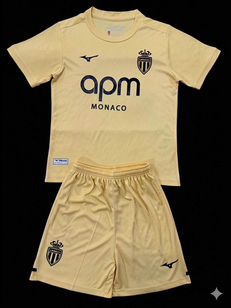 Maillot enfant Monaco 25/26 version fan — vue face