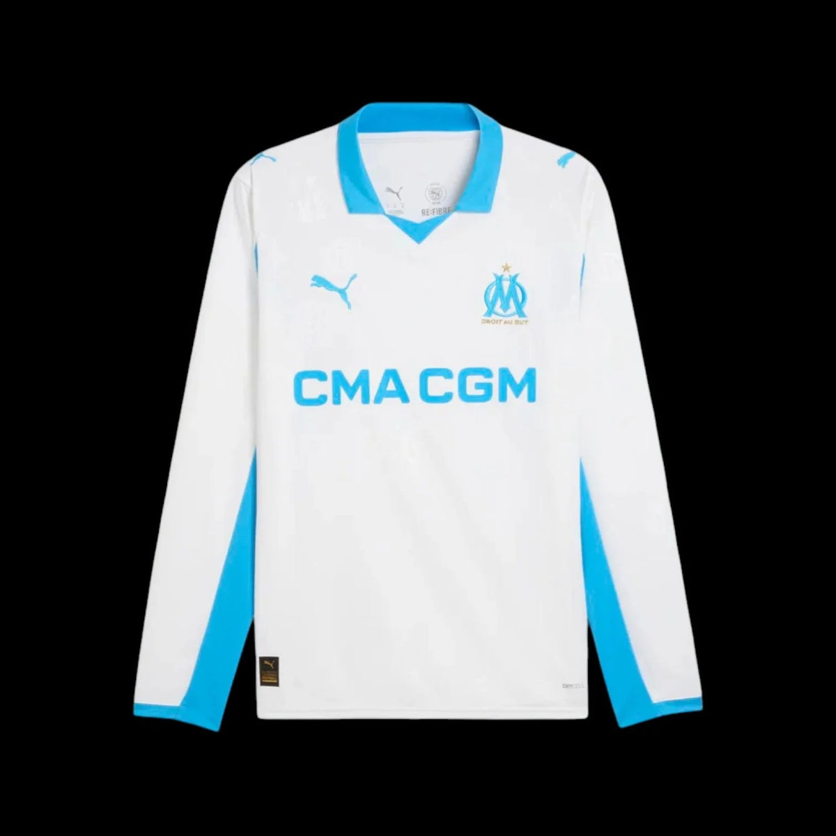 Maillot manches longues Olympique de Marseille 25/26 version fan — vue face