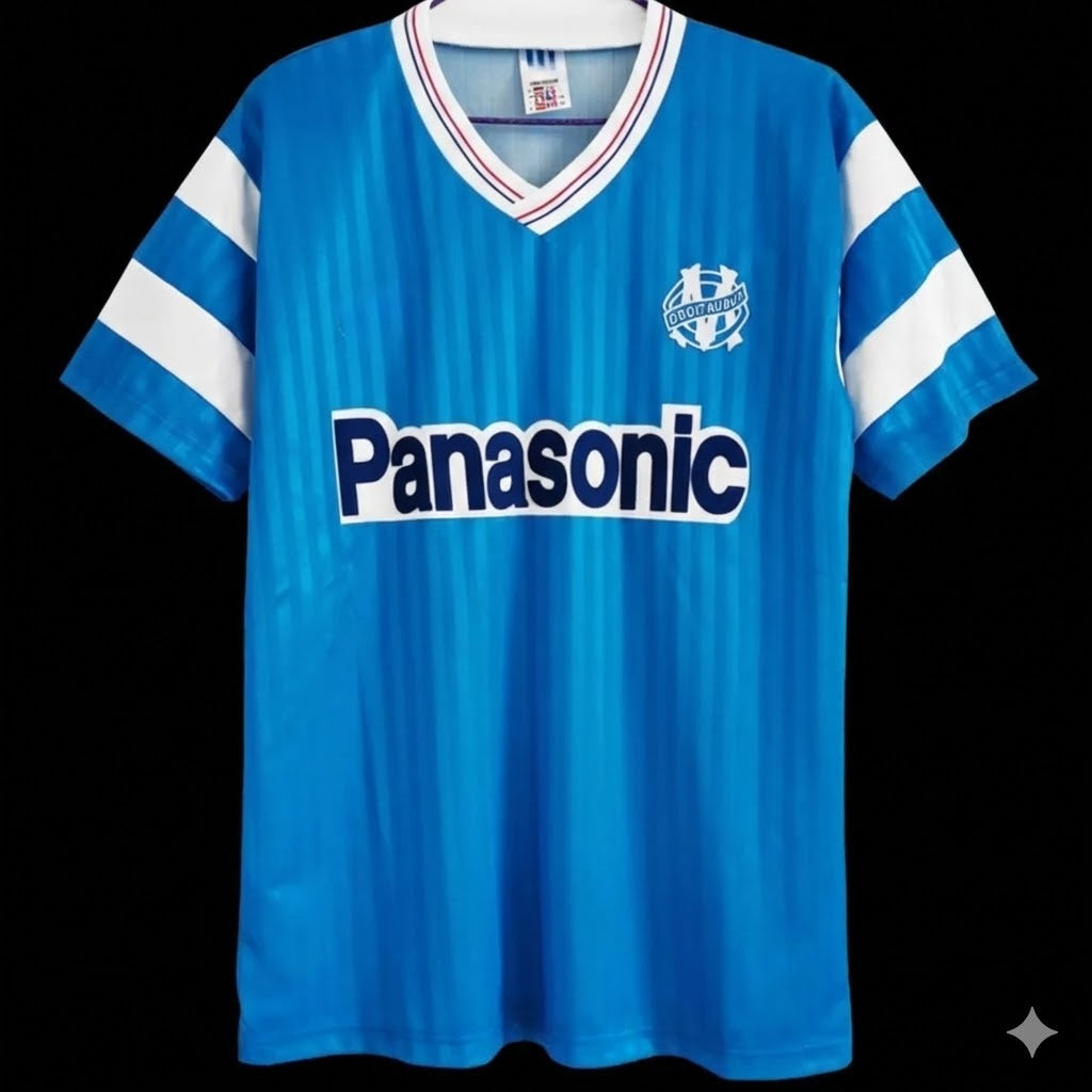 Maillot Olympique de Marseille 1990 version fan — vue face