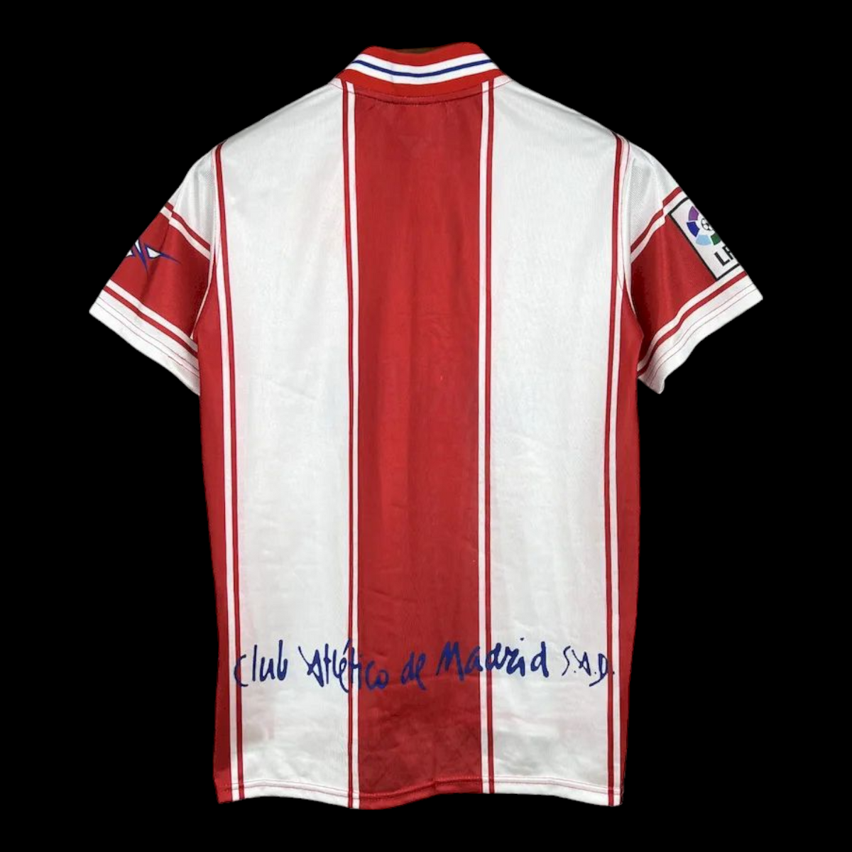 Maillot Atlético Madrid 1990 version fan — vue dos