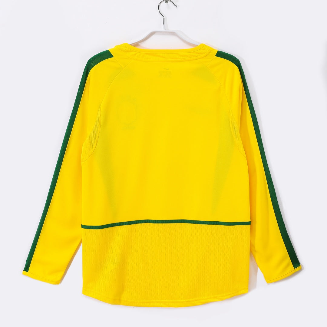 Maillot manches longues Brésil 2002 version fan — vue dos