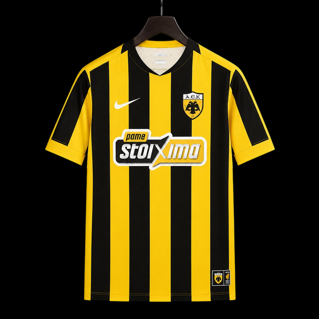 Maillot AEK Athènes 26/27 version fan — vue face