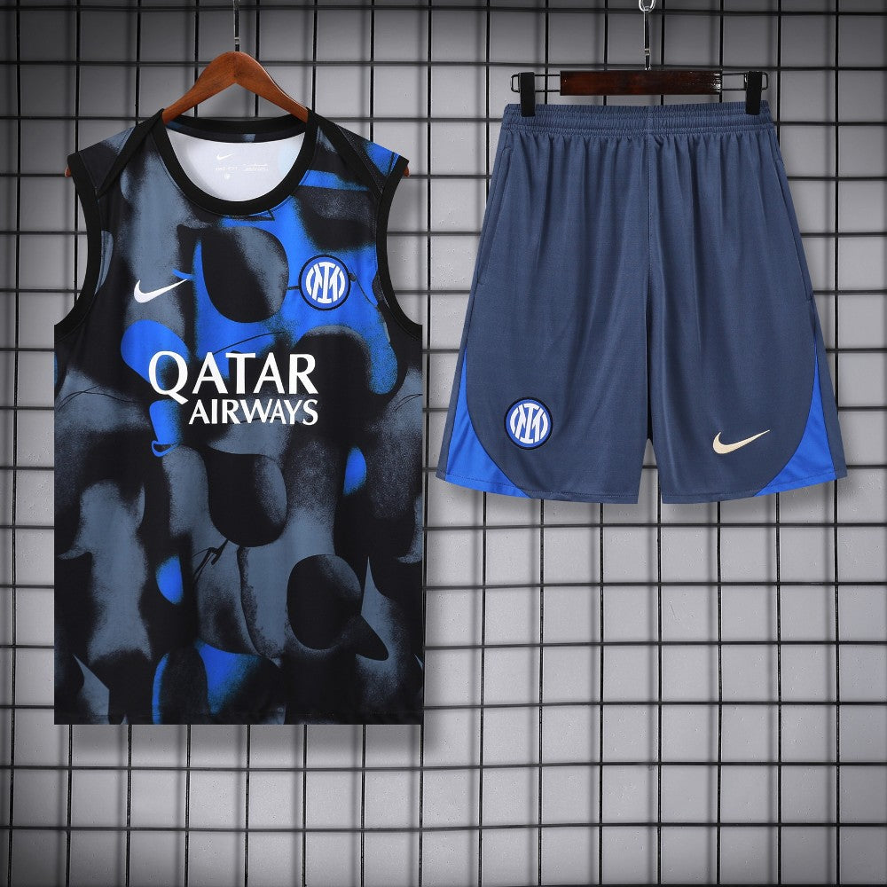 Ensemble Débardeur Inter Milan Noir & Bleu 24/25
