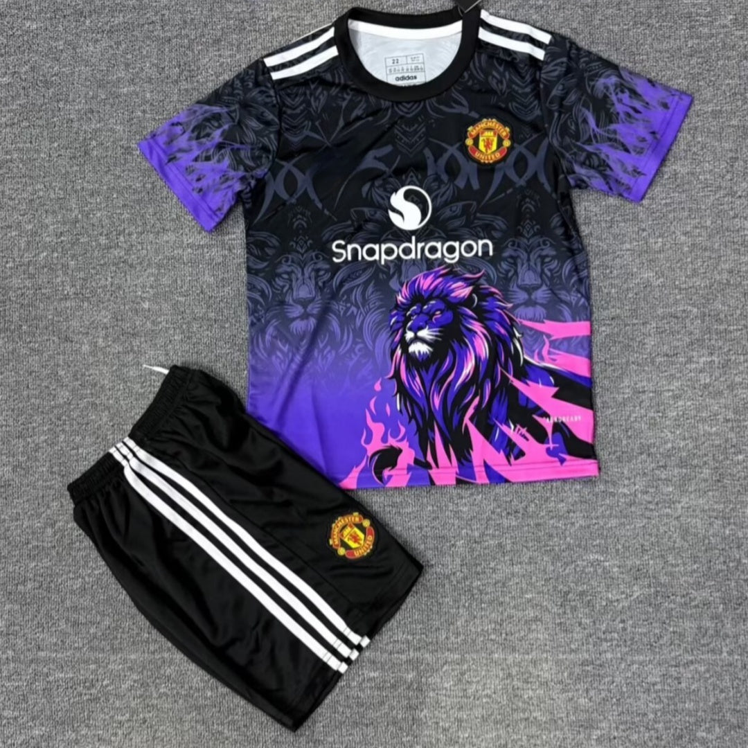 Ensemble enfant Manchester United 25/26 version fan — vue face