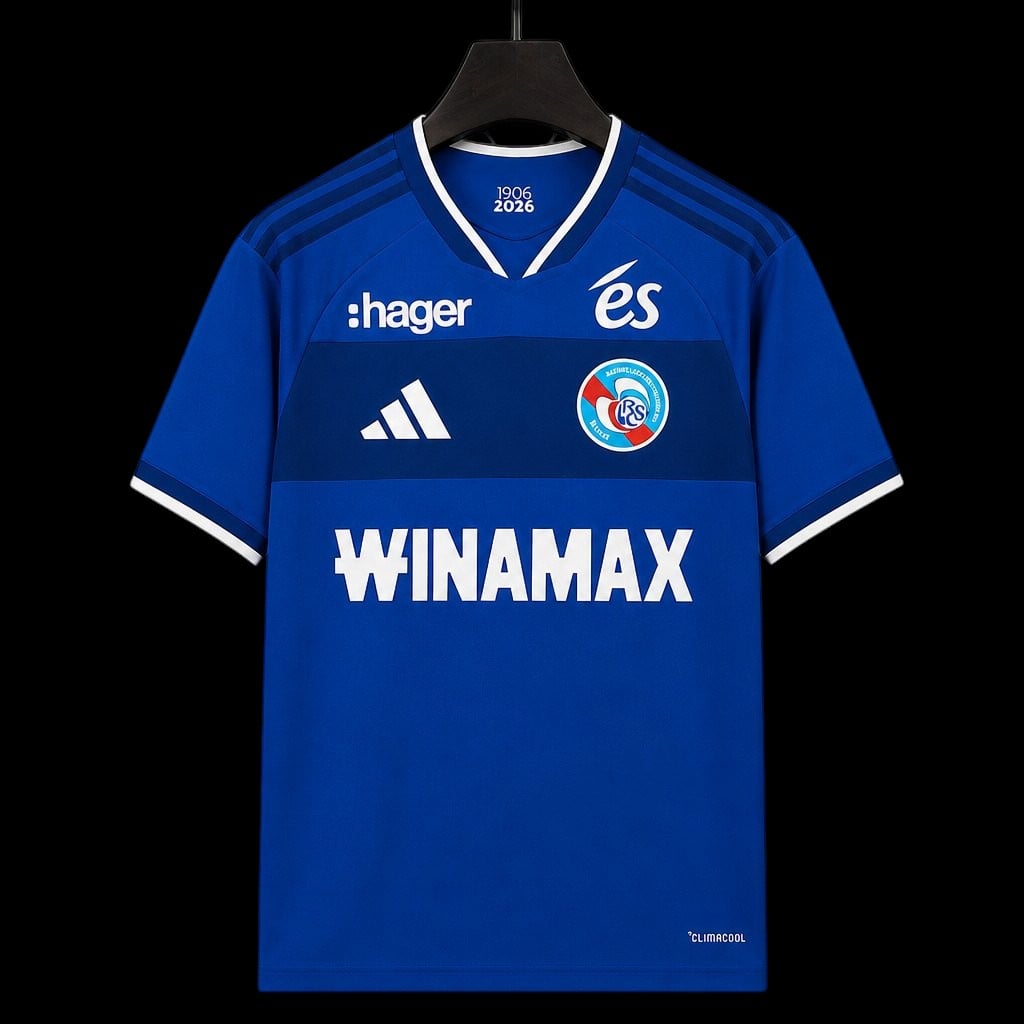 Maillot Strasbourg 26/27 version fan — vue face
