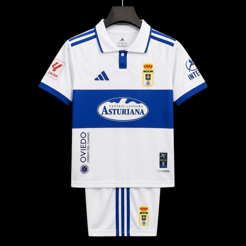 Maillot enfant Real Oviedo 26/27 version fan — vue face