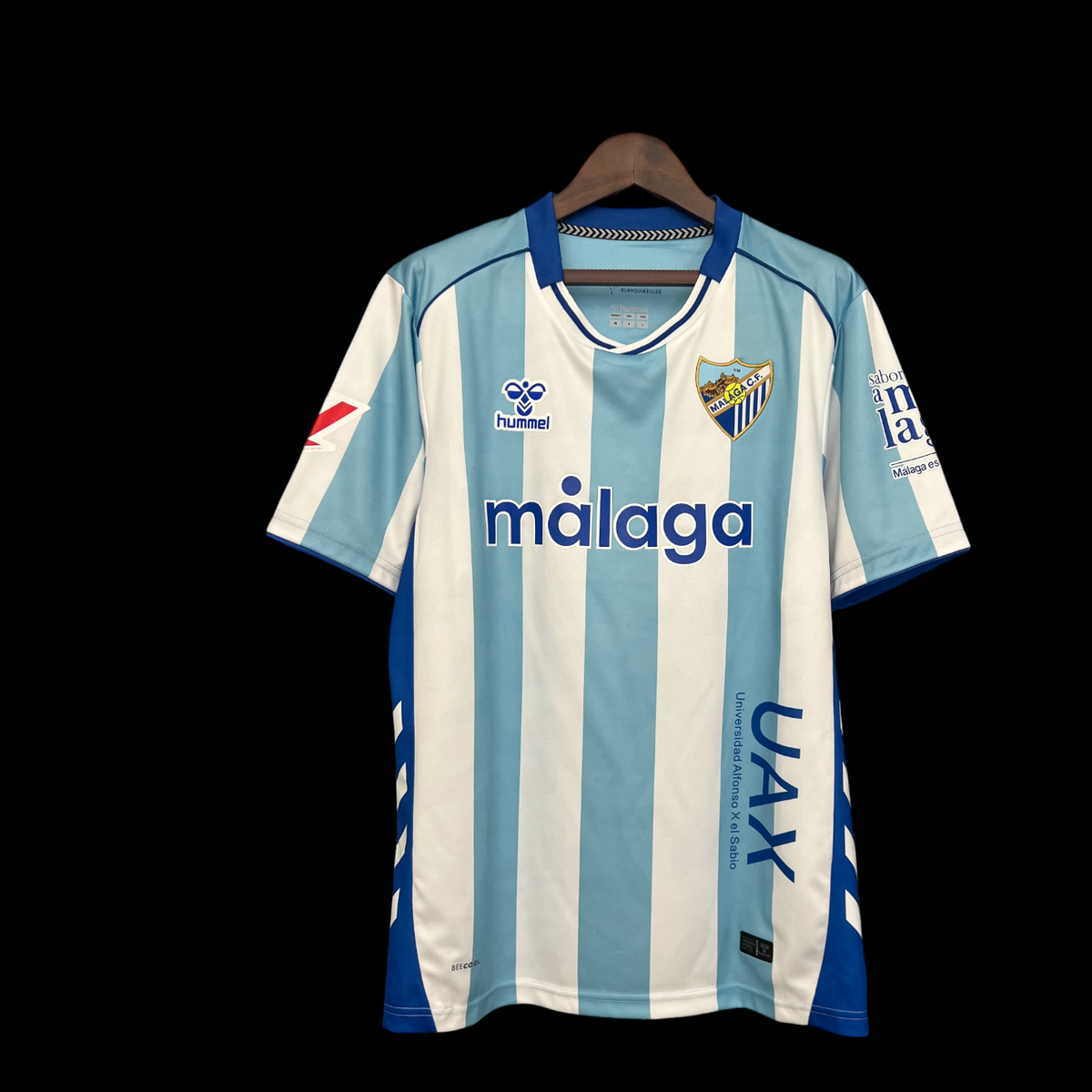 Maillot Malaga 25/26 version fan — vue face