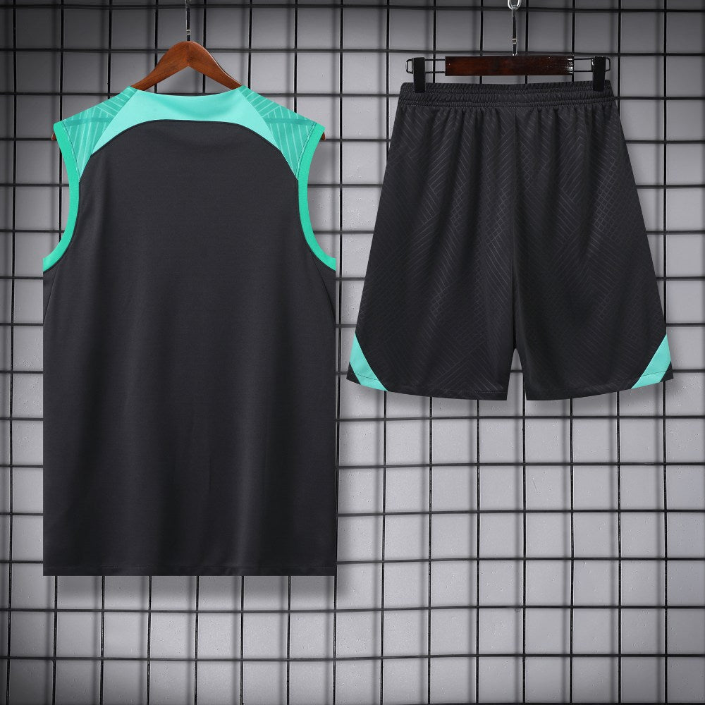 Ensemble Débardeur FC Barcelone Noir & Vert 23/24