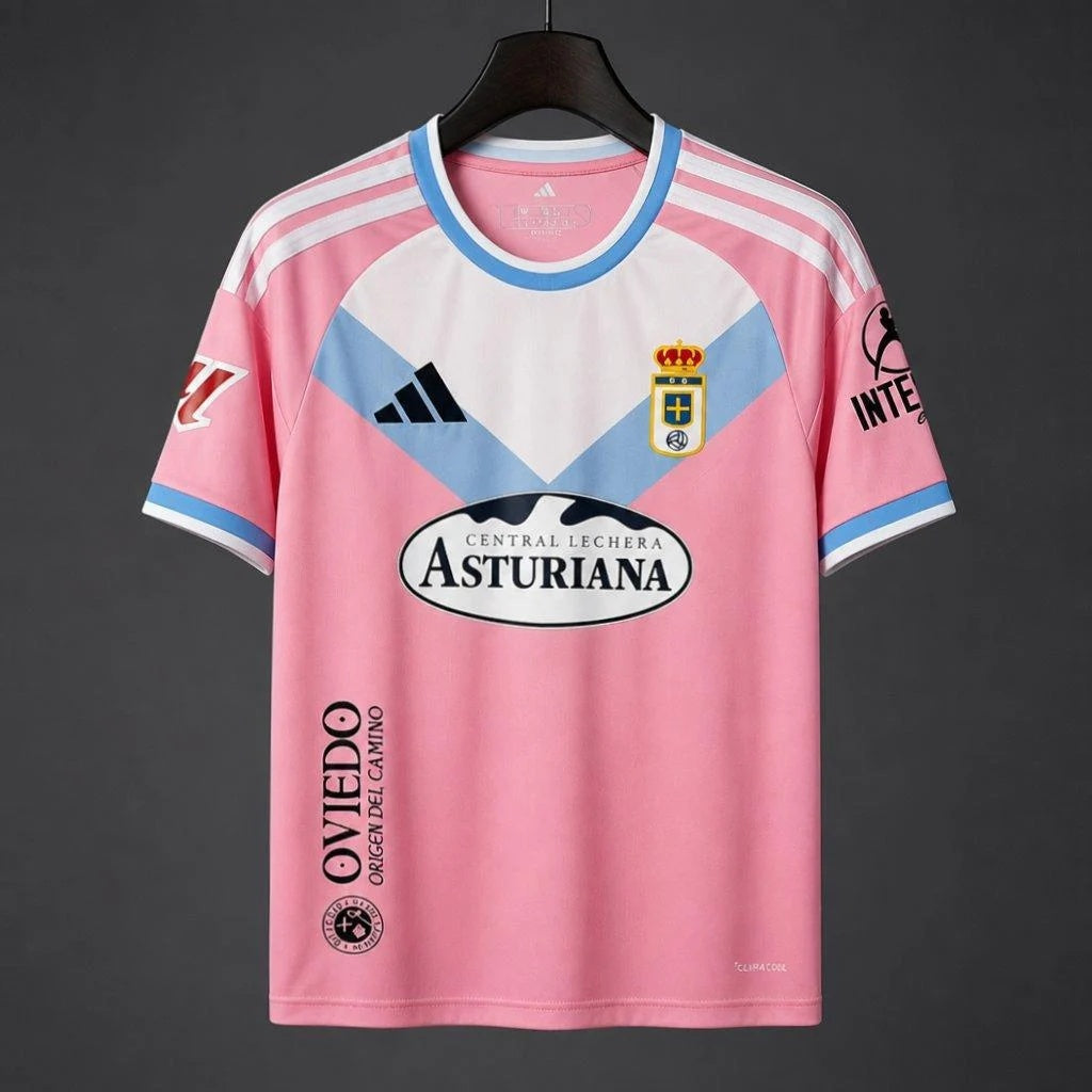 Maillot Real Oviedo 26/27 version fan — vue face