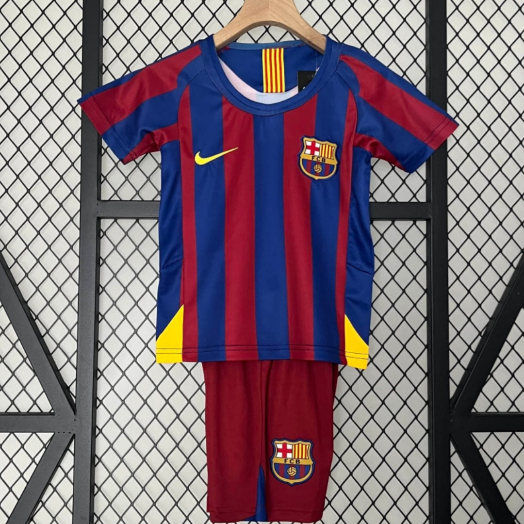 Ensemble enfant FC Barcelone 05/06 version fan — vue face