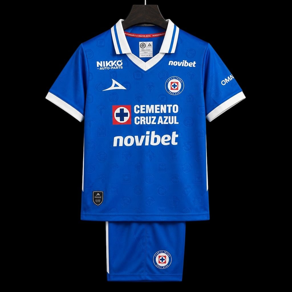 Maillot enfant Cruz Azul 26/27 version fan — vue face
