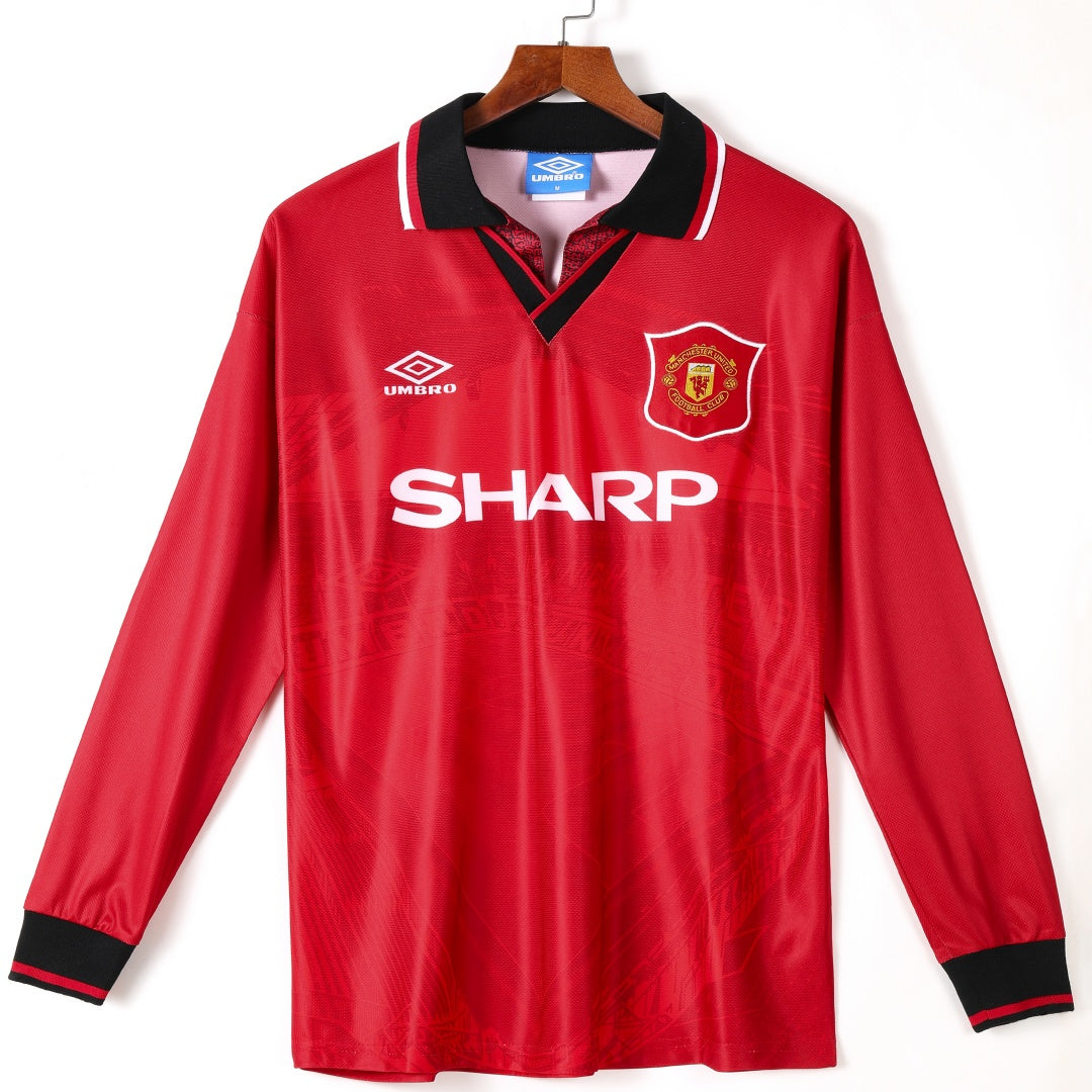 Maillot manches longues Manchester United 94/96 version fan — vue face